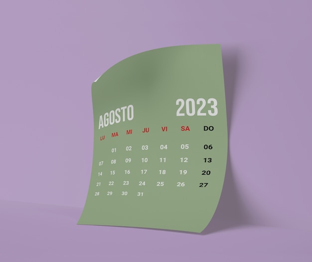 Calendario mensile 2023 ancora in vita