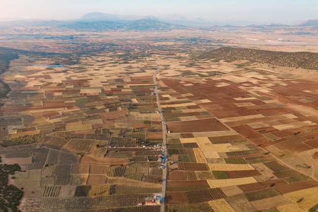 Campo coltivato dall'alto.