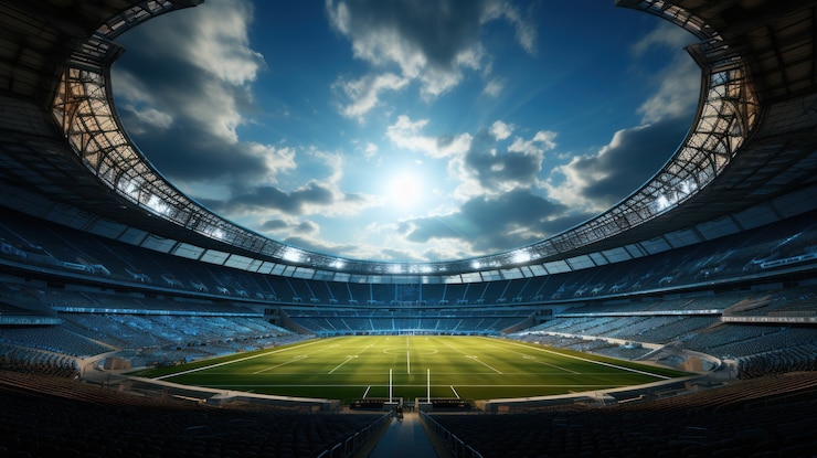 Foto gratuito campo di calcio americano
