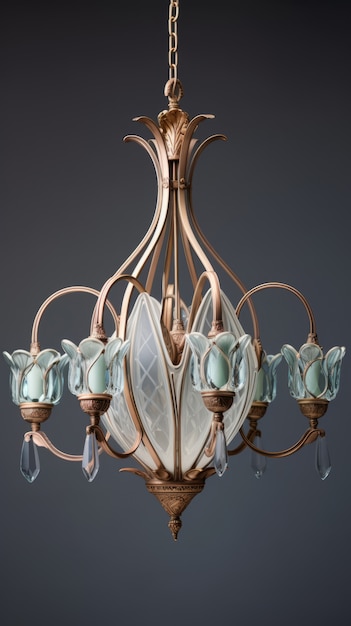 Candelabro ornato in stile art nouveau