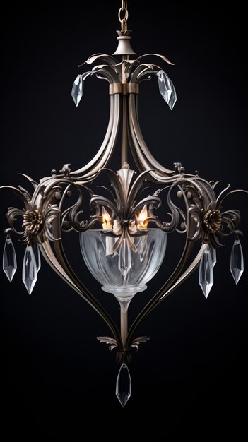 Candelabro ornato in stile art nouveau