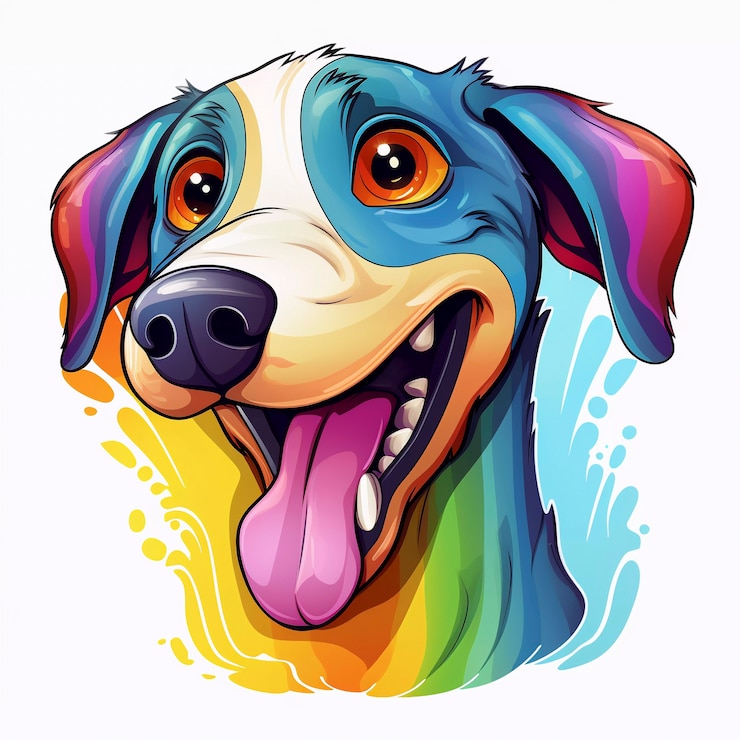 Foto gratuito cane carino d'arte digitale
