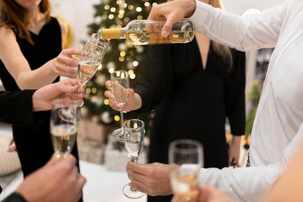 Capodanno trascorso con gli amici e festeggiando