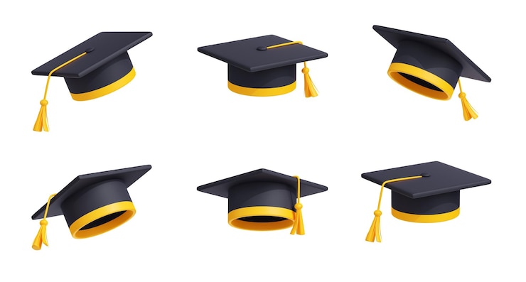 Foto gratuito cappello di laurea per studenti universitari con cappuccio per laureati