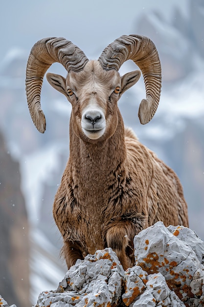 Capra fotorealista in natura