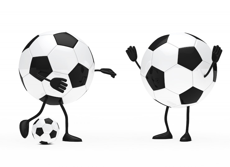 Foto gratuito caratteri rotondi giocare a calcio