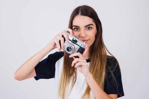 Carino fotografo sul lavoro