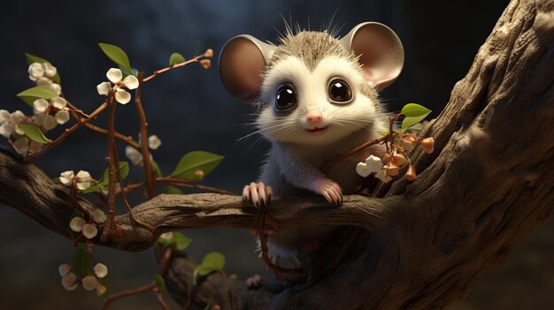 Carino opossum in natura