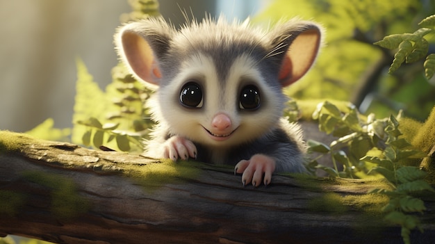 Carino opossum in natura