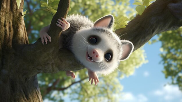 Carino opossum in natura