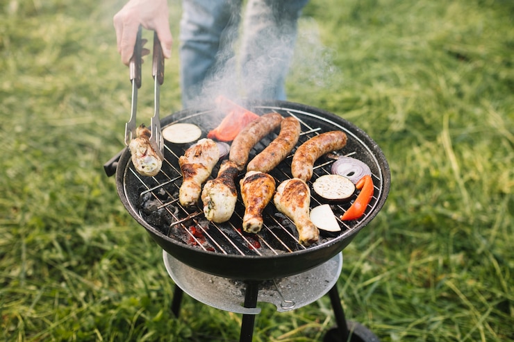 Foto gratuito carne alla griglia in natura