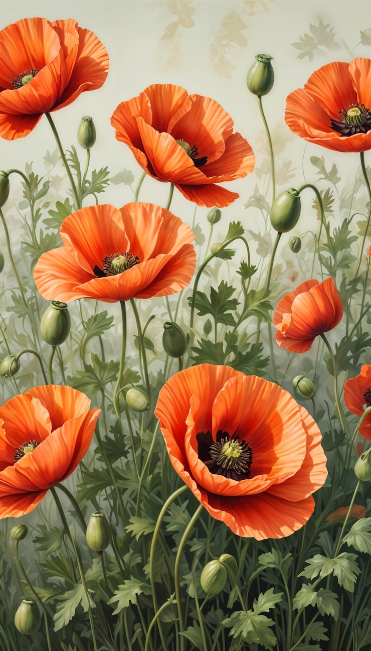 Foto gratuito carta da parati di fiori botanici d'epoca