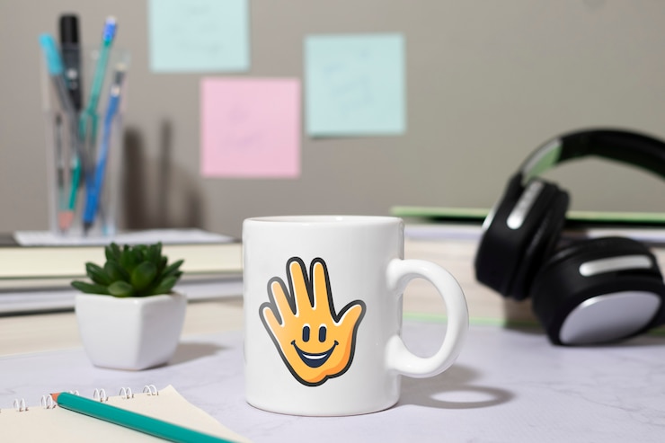 Foto gratuito carta da parati ottimismo con faccina sorridente