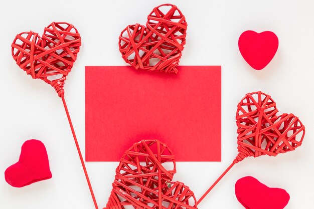 Carta di San Valentino a forma di cuore