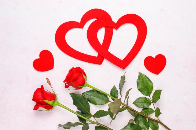 Carta di San Valentino con rose