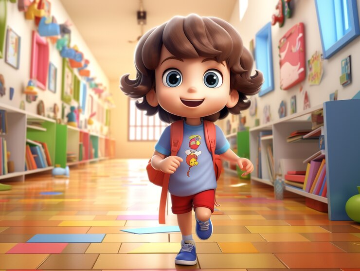 Foto gratuito cartone animato 3d di ritorno a scuola