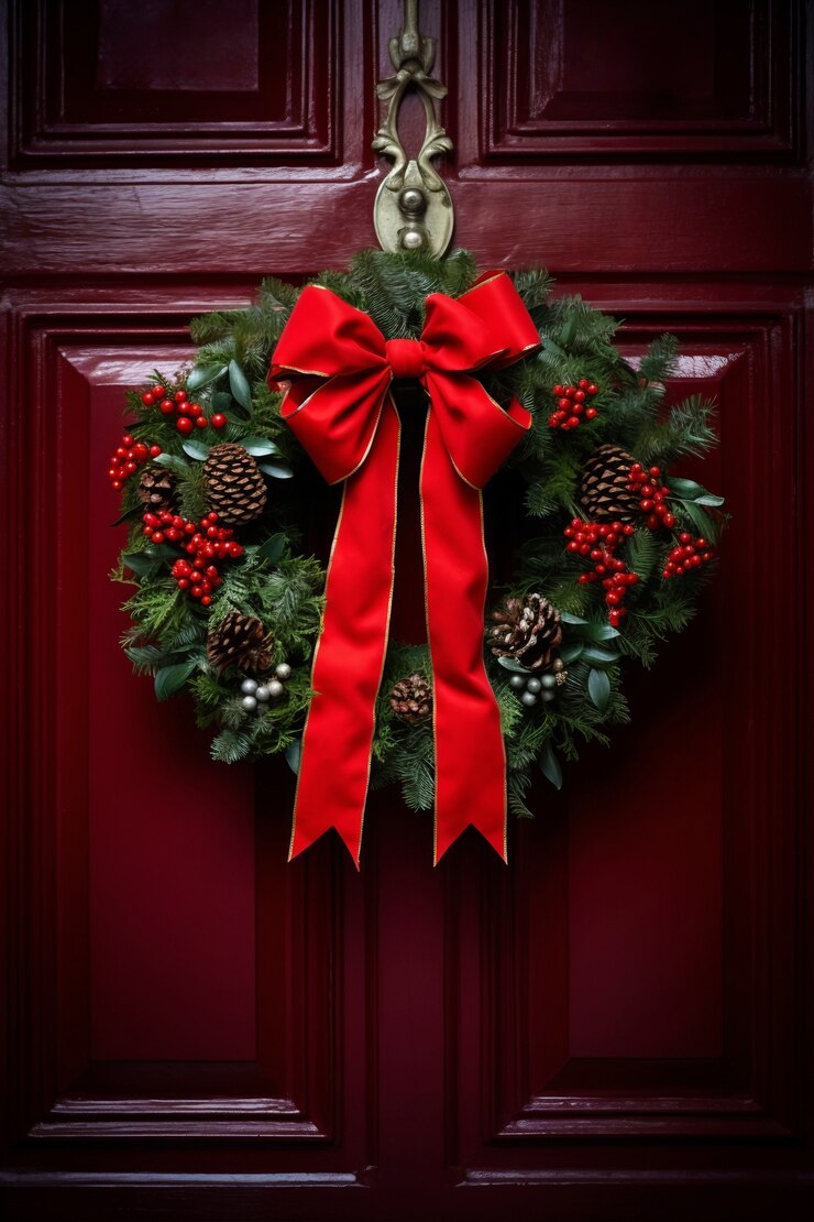 Foto gratuito casa con decorazioni natalizie
