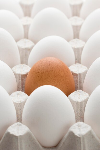 Cassaforma ad alto angolo con uova