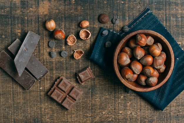 Castagne con vista dall'alto