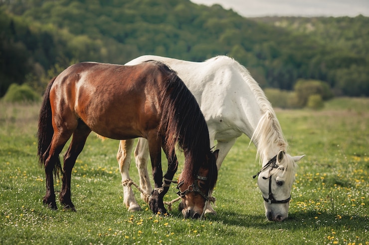 Foto gratuito cavallo alezan marrone criniera giro