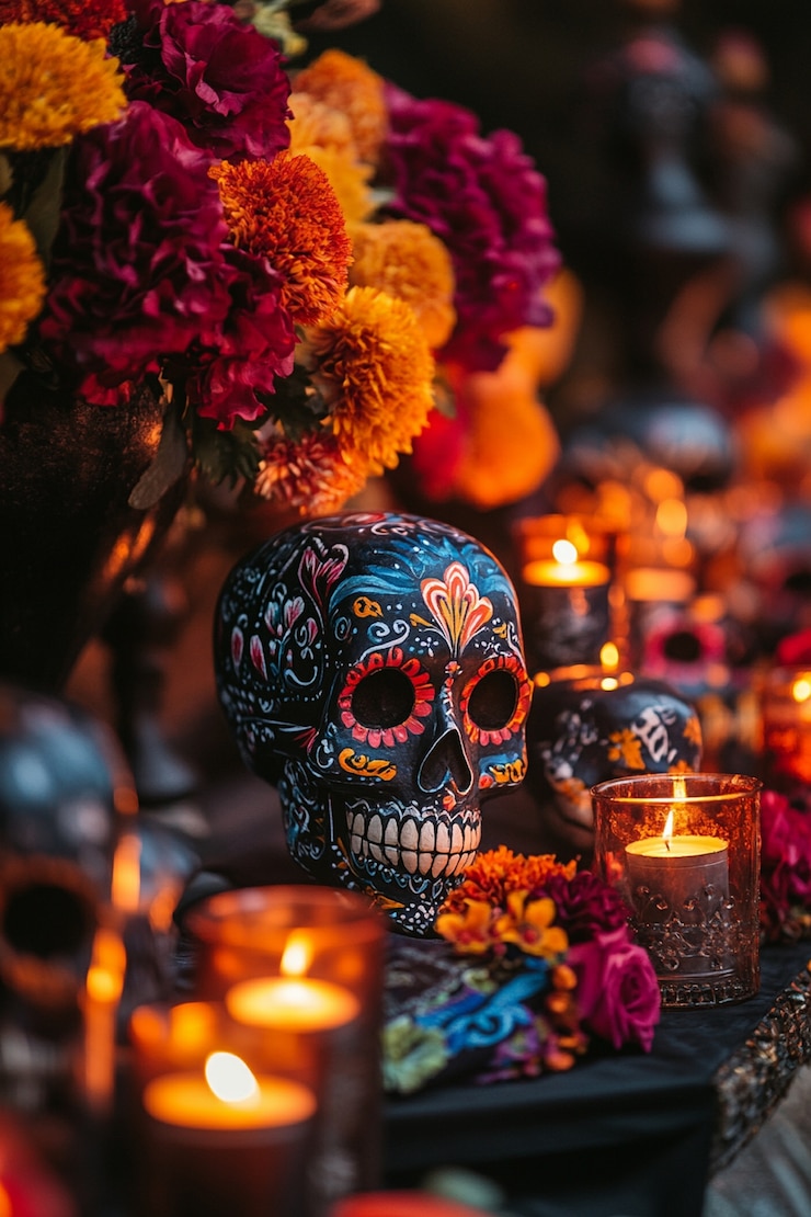 Foto gratuito celebrazione del giorno dei morti con l'altare