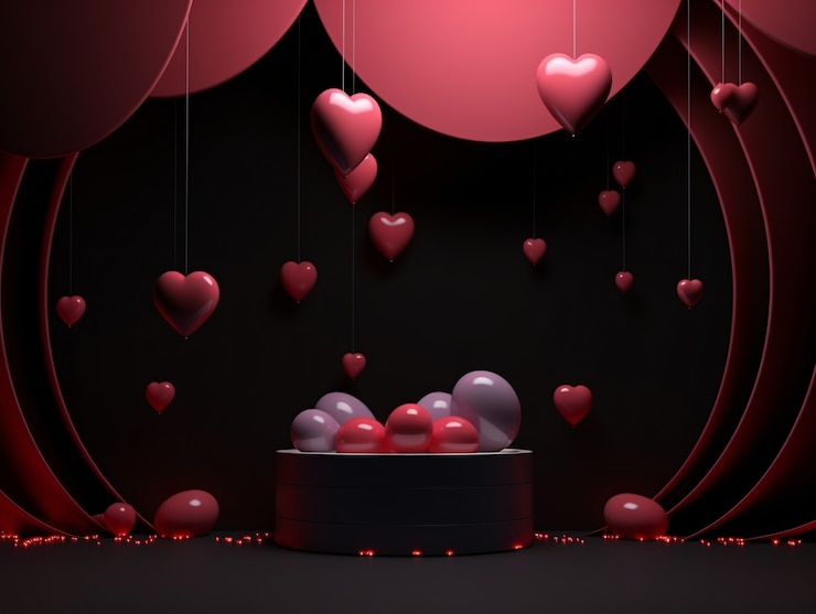 Foto gratuito celebrazione del giorno di san valentino in stile oscuro