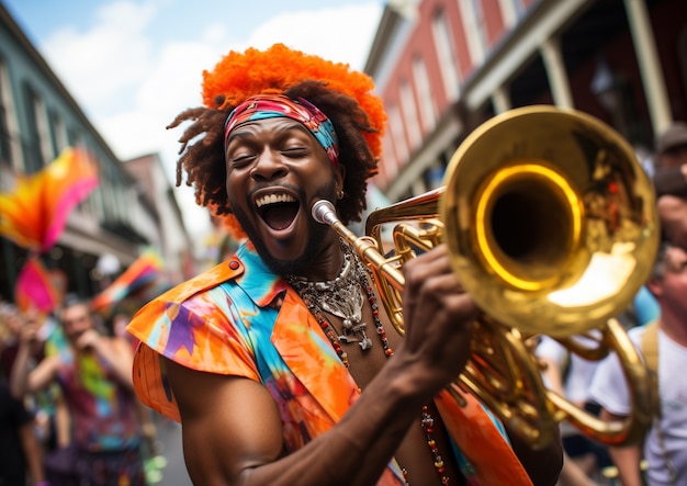 Celebrazione del Mardi Gras a New Orleans