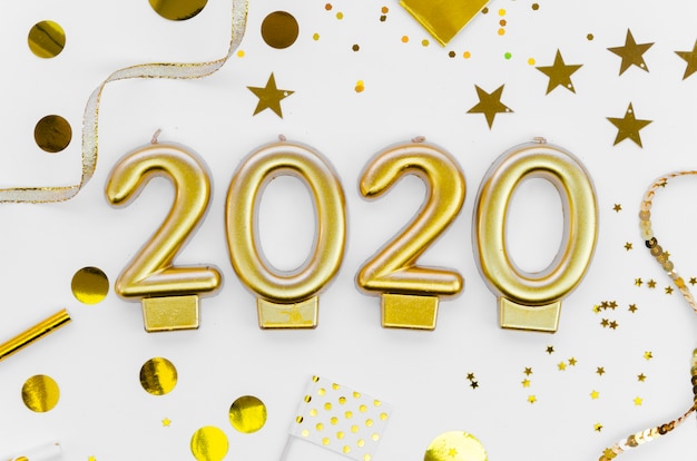 Celebrazione del nuovo anno 2020 e paillettes