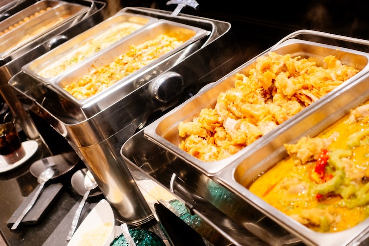 Foto gratuito celebrazione del partito tavolo gourmet a buffet