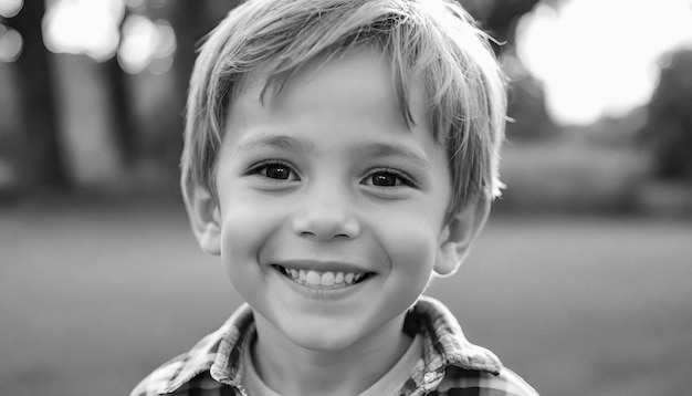 Celebrazione della giornata dei bambini con un ritratto di un bambino carino