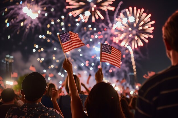 Celebrazione della Giornata dell'Indipendenza della bandiera nazionale degli Stati Uniti