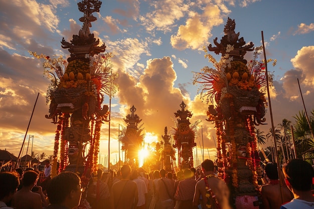 Celebrazione della giornata di Nyepi in Indonesia