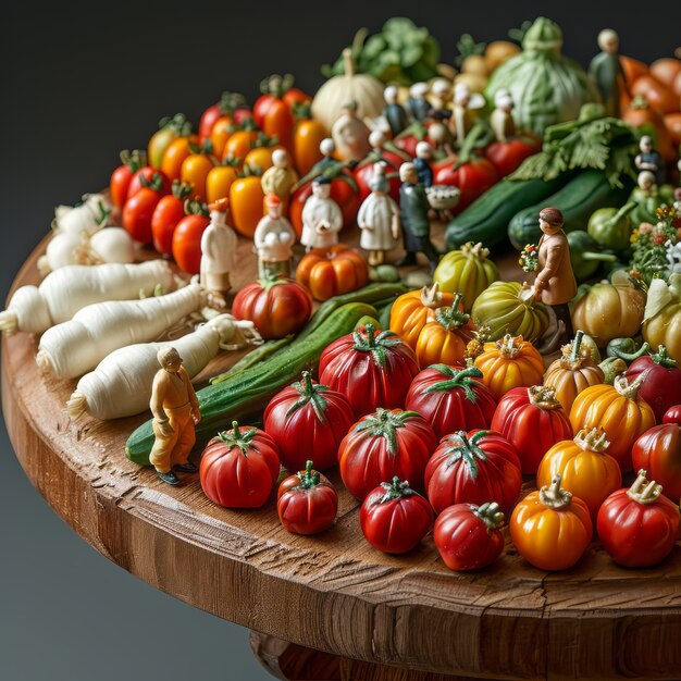 Celebrazione della Giornata Mondiale della Salute con cibo sano.