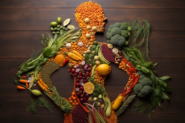 Celebrazione della Giornata Mondiale della Salute con cibo sano.