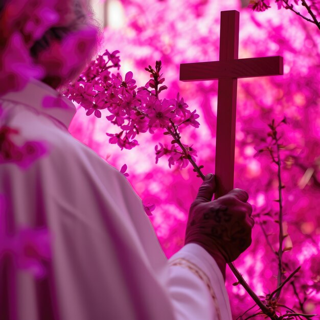 Celebrazione della Settimana Santa dai colori vivaci