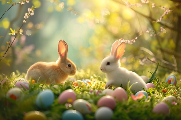 Celebrazione di Pasqua con il coniglietto da sogno.