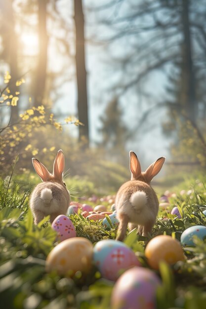 Celebrazione di Pasqua con il coniglietto da sogno.