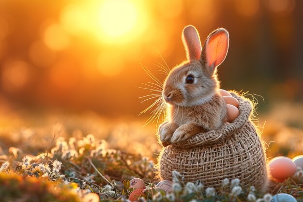 Celebrazione di Pasqua con il coniglietto da sogno.