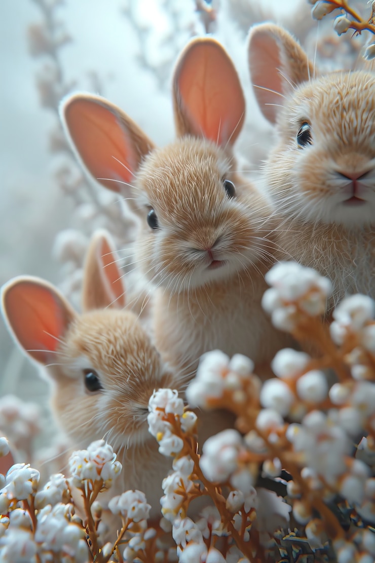Foto gratuito celebrazione di pasqua con il coniglietto da sogno