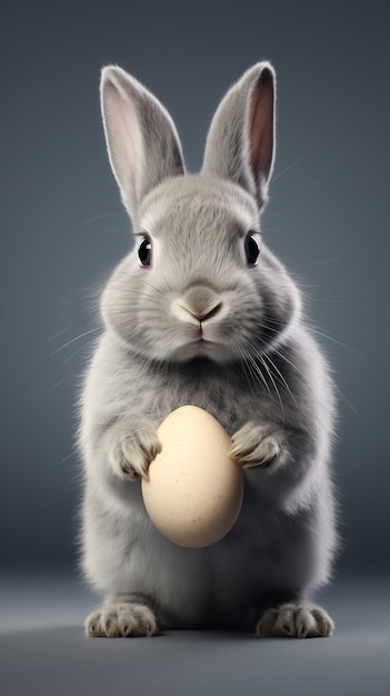 Celebrazione di Pasqua con il coniglietto