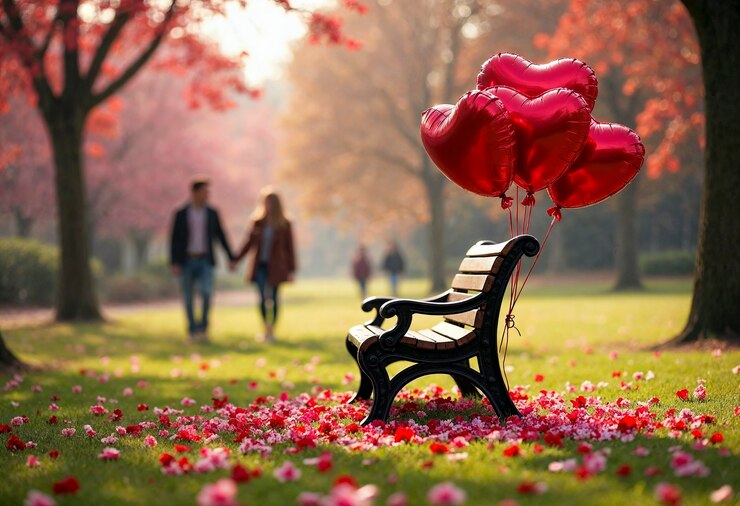 Foto gratuito celebrazione di san valentino con fiori