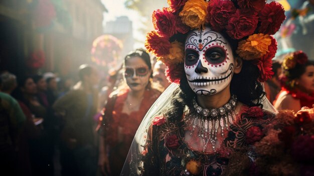 Celebrazione messicana del dia de muertos