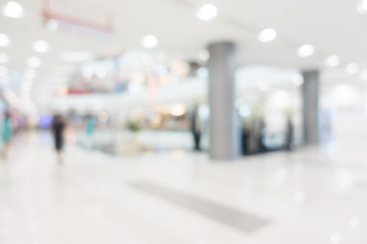 Foto gratuito centro commerciale astratto sfocatura