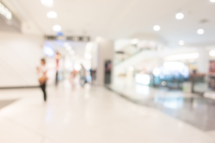 Foto gratuito centro commerciale astratto sfocatura