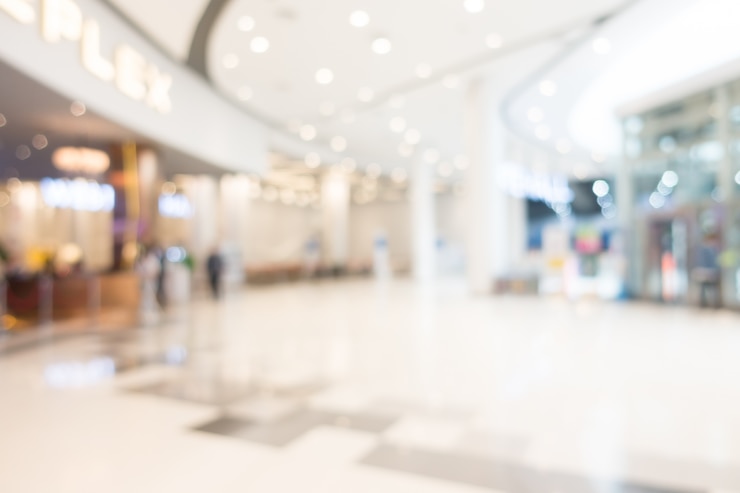 Foto gratuito centro commerciale sfocato astratto