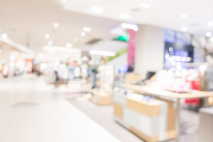 Foto gratuito centro commerciale sfocato astratto