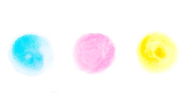 Cerchi colorati dell&#39;acquerello su carta