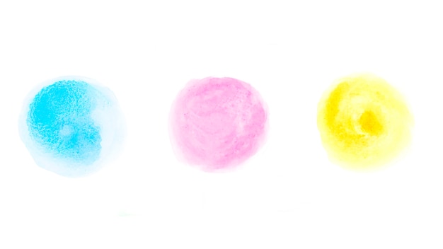 Cerchi colorati dell&#39;acquerello su carta