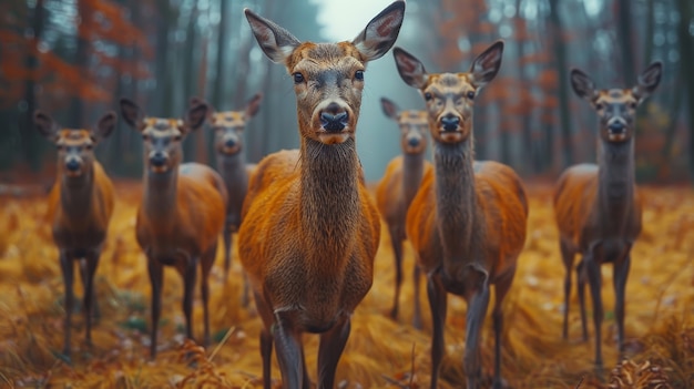 Cervi selvatici in natura