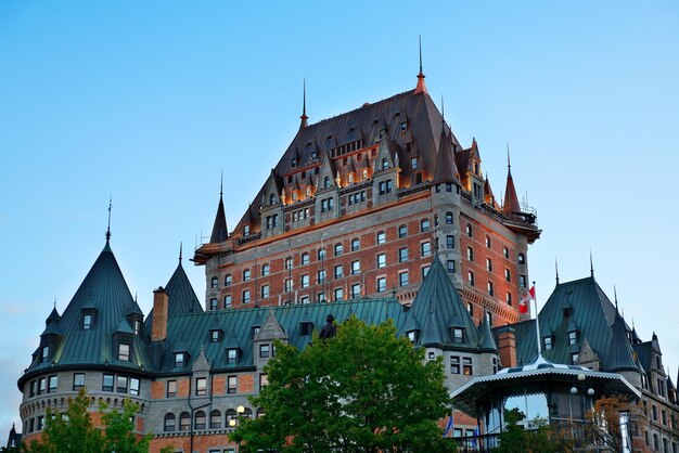 Chateau Frontenac al tramonto a Quebec City